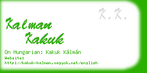 kalman kakuk business card